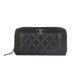 Chanel Boy long wallet lambskin